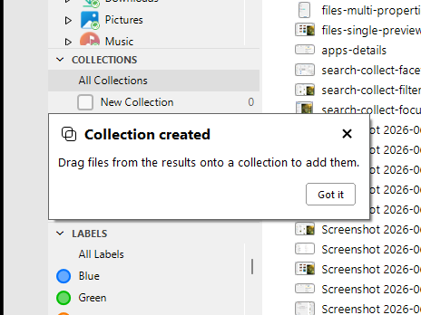 UX Sammlungen Drag and Drop