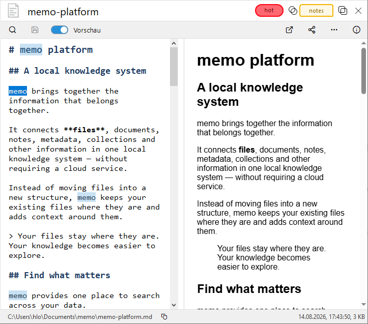Markdown editor with preview